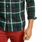 Levi's Men's Dual Pocket Plaid Flannel Shirt Green Size X-Large