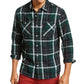 Levi's Men's Dual Pocket Plaid Flannel Shirt Green Size XX-Large
