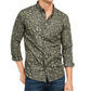 Levi's Men's Animal Print Button-Down Shirt Olive Size Extra Large