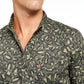 Levi's Men's Animal Print Button-Down Shirt Olive Size Medium