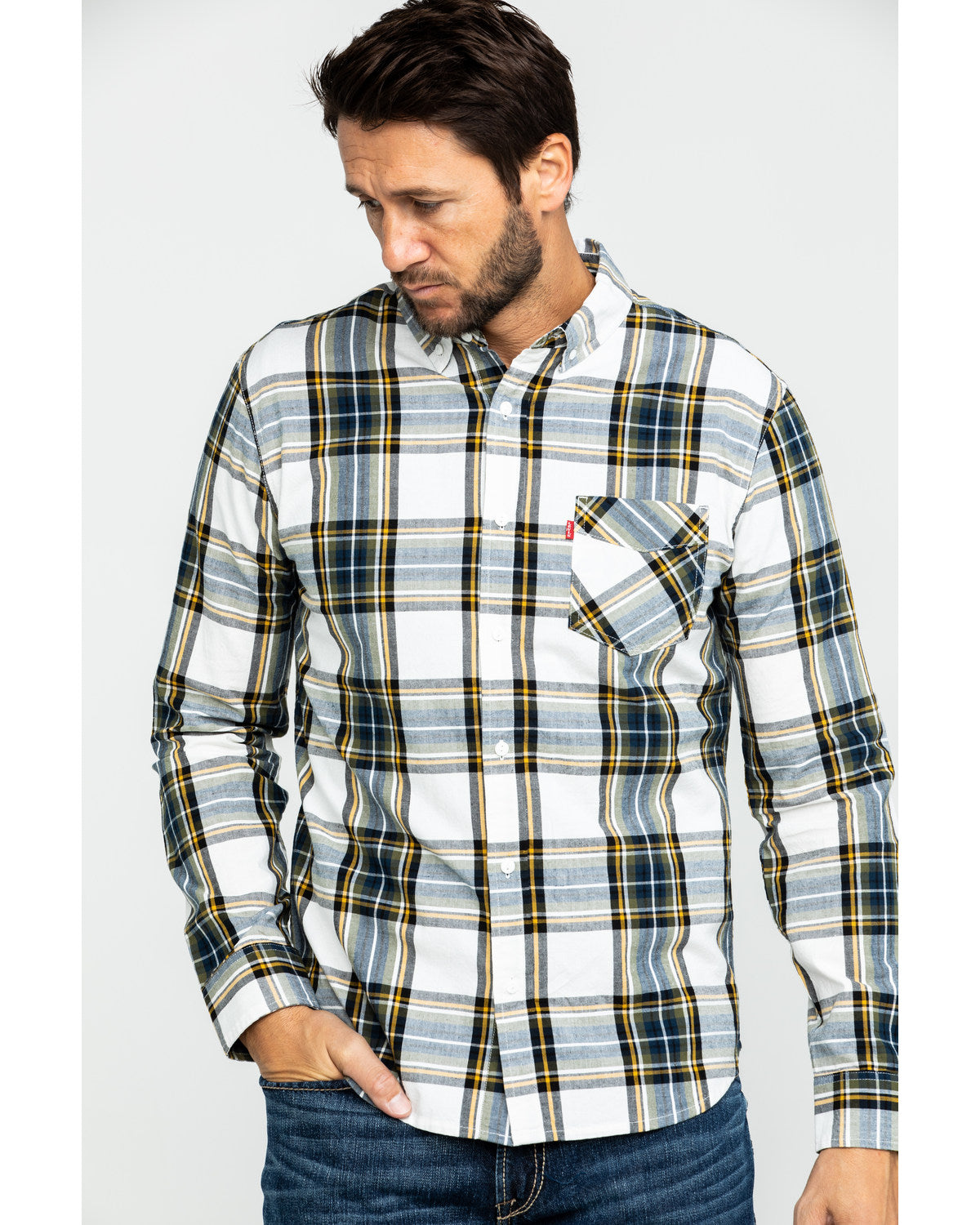 Levi's Men's Holtby Plaid Shirt Multi Size Small
