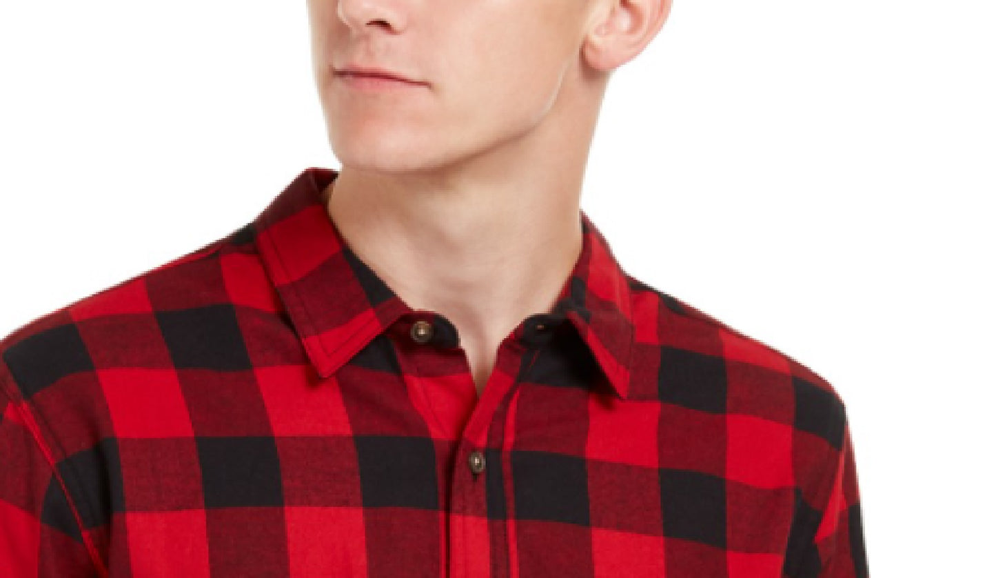 Levi's Men's Buffalo Plaid Flannel Shirt Red Size Small
