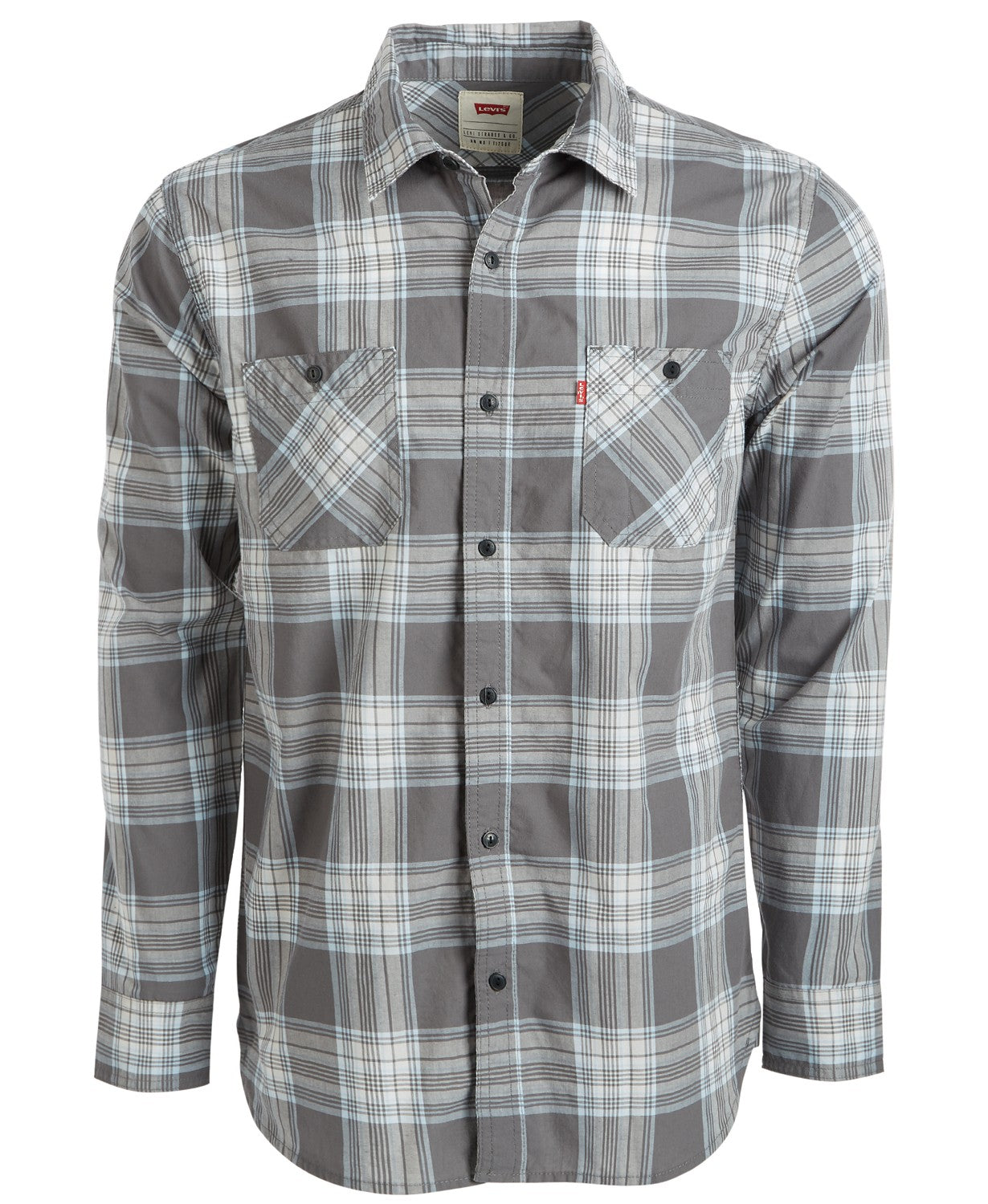 Levi's Men's Remick Plaid Shirt Gray Size X-Large