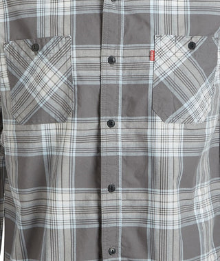 Levi's Men's Remick Plaid Shirt Gray Size X-Large