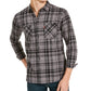 Levi's Men's Miguel Regular-Fit Plaid Flannel Shirt Gray Size Medium