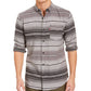 Levi's Men's Avalon Striped Flannel Shirt Gray Size Small