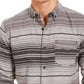 Levi's Men's Avalon Striped Flannel Shirt Gray Size Small