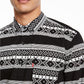 Levi's Men's Norte Regular-Fit Geo-Stripe Shirt Black Size Large