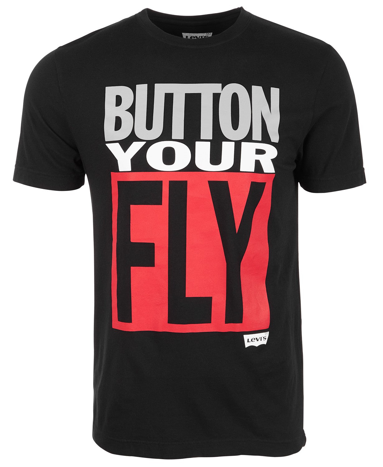 Levi's Men's Button Your Fly T-Shirt Black Size Large