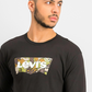 Levi's Men's Long-Sleeve Camo Logo T-Shirt Black Size XX-Large