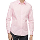 Calvin Klein Men's Slim-Fit Stretch Solid Shirt Pink Size Medium