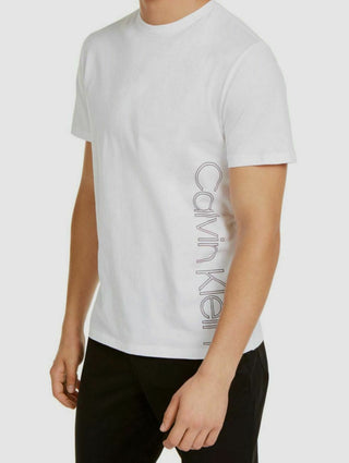 Calvin Klein Men's Side Logo T-Shirt White Size Small