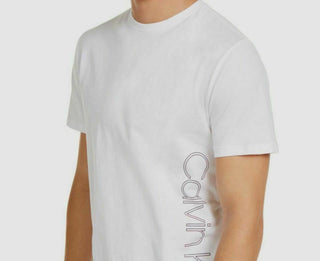 Calvin Klein Men's Side Logo T-Shirt White Size Small
