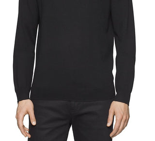 Calvin Klein Men's Merino Wool V-Neck Sweater Black Size Small