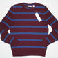 Calvin Klein Men's Bi-Color Striped Sweater Wine Size 2 Extra Large