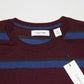 Calvin Klein Men's Bi-Color Striped Sweater Wine Size 2 Extra Large