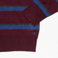 Calvin Klein Men's Bi-Color Striped Sweater Wine Size 2 Extra Large
