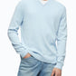 Calvin Klein Men's Merino V-Neck Sweater Blue Size Large