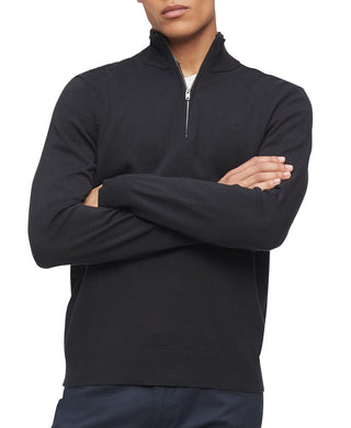 Calvin Klein Men's 1/4-Zip Sweater Charcoal Size Small