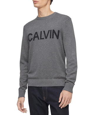 Calvin Klein Men's Logo Sweater Grey Size X-Large