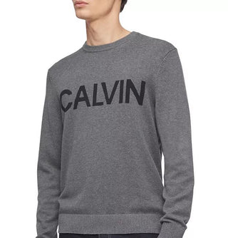 Calvin Klein Men's Logo Sweater Grey Size X-Large