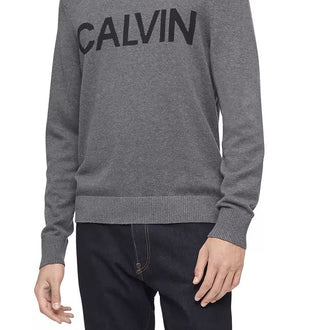 Calvin Klein Men's Logo Sweater Grey Size X-Large