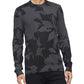 Calvin Klein Men's Regular-Fit Textured Floral Jacquard Sweater Black Size Extra Large