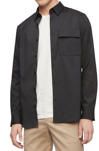 Calvin Klein Men's Utility Shirt Charcoal Size Large