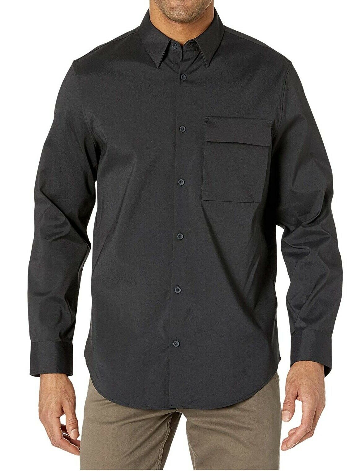 Calvin Klein Men's Utility Shirt Charcoal Size Large
