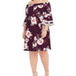 Love Squared Women's Trendy Plus Size Off-The-Shoulder Floral Dress Purple Size XX-Large