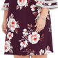 Love Squared Women's Trendy Plus Size Off-The-Shoulder Floral Dress Black Size XXX-Large