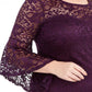 Love Women's Squared Trendy Plus Size Bell-Sleeve Lace Dress Purple Size 3 Extra Large