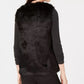 Say What? Juniors' Faux Fur Vest Black Size Medium