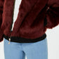 Say What? Juniors' Faux-Fur Jacket Burgundy Size Extra Small