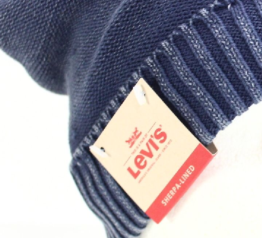 Levi's Men's  Acid Wash Cuffed Beanie Blue One Size