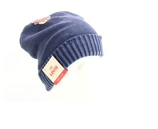 Levi's Men's  Acid Wash Cuffed Beanie Blue One Size