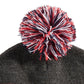 Levi's Men's Intarsia Beanie With Pom Pom Gray Size Regular