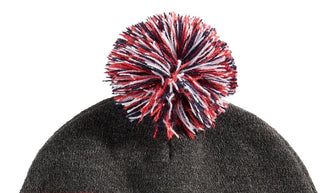Levi's Men's Intarsia Beanie With Pom Pom Gray Size Regular