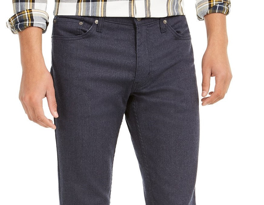 Levis Men's Slim-Fit Stretch Flannel Jeans Black Size 31X30