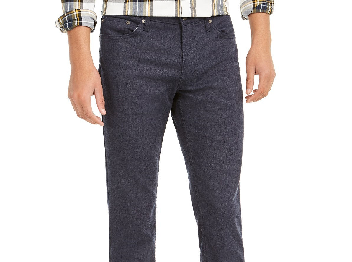 Levis Men's 511 Slim-Fit Stretch Flannel Jeans Black Size 33X30