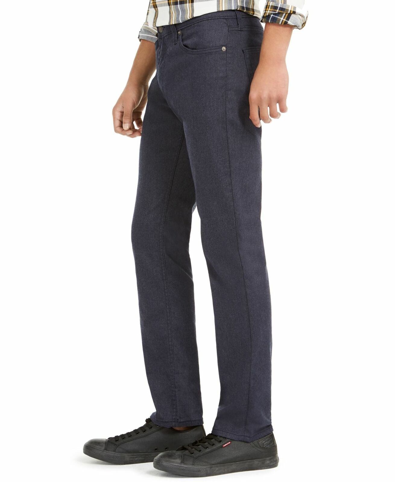 Levis Men's 511 Slim-Fit Stretch Flannel Jeans Blue Size 32X34