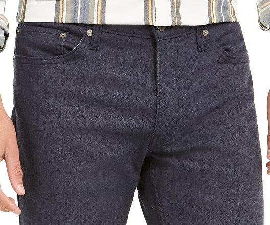 Levis Men's 511 Slim-Fit Stretch Flannel Jeans Dark Blue Size 33X34