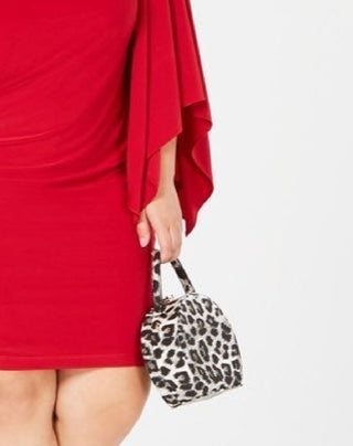 Morgan & Company Women's Plus Size One-Shouldered Dress Red Size 18W