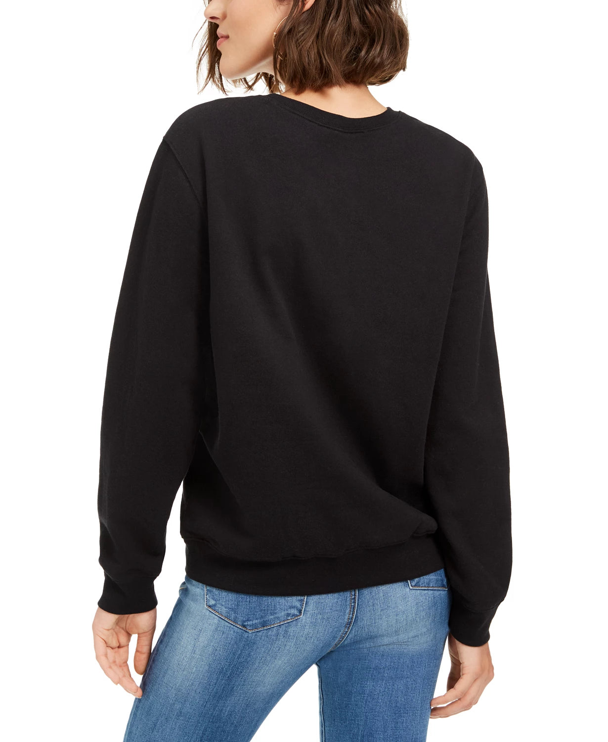 Disney Juniors' Mickey Mouse Graphic Sweatshirt Black Size Medium