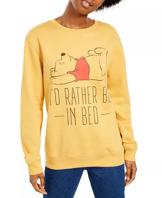 Disney Juniors' Pooh Bear Sweatshirt Gold Size Medium