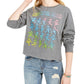 Love Tribe Juniors' Grateful Dead Cropped Graphic Sweatshirt Gray Size Medium
