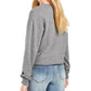 Love Tribe Juniors' Grateful Dead Cropped Graphic Sweatshirt Gray Size Medium