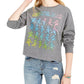Love Tribe Juniors' Grateful Dead Cropped Graphic Sweatshirt Dark Gray Size X-Large