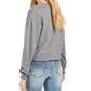 Love Tribe Juniors' Grateful Dead Cropped Graphic Sweatshirt Dark Gray Size X-Large