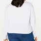 Love Tribe Women's Trendy Plus Size Friends Group T-Shirt White Size 2X